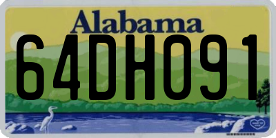AL license plate 64DH091