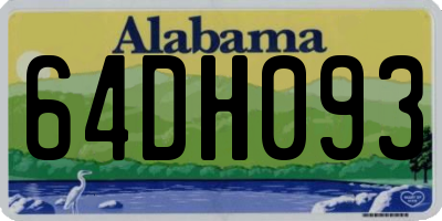 AL license plate 64DH093