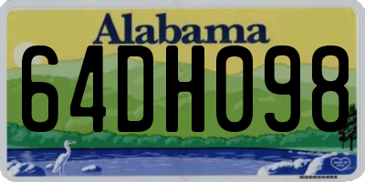 AL license plate 64DH098