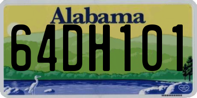 AL license plate 64DH101