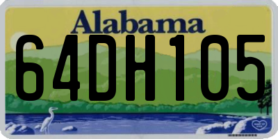AL license plate 64DH105