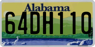 AL license plate 64DH110