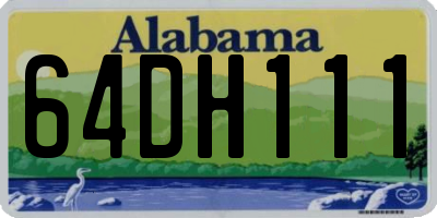 AL license plate 64DH111