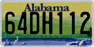 AL license plate 64DH112