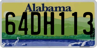 AL license plate 64DH113