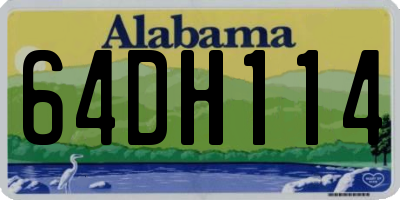 AL license plate 64DH114