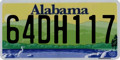 AL license plate 64DH117