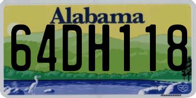 AL license plate 64DH118