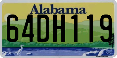 AL license plate 64DH119