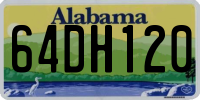 AL license plate 64DH120