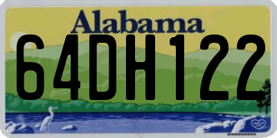 AL license plate 64DH122