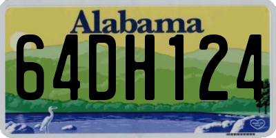 AL license plate 64DH124