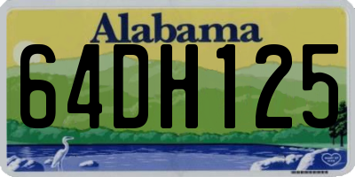 AL license plate 64DH125