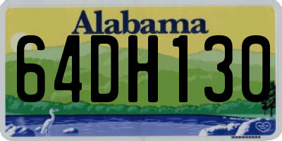 AL license plate 64DH130