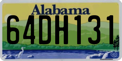 AL license plate 64DH131