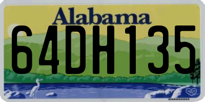 AL license plate 64DH135