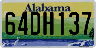 AL license plate 64DH137