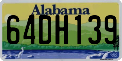 AL license plate 64DH139