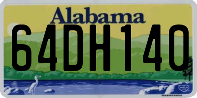 AL license plate 64DH140