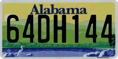 AL license plate 64DH144