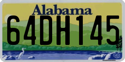 AL license plate 64DH145