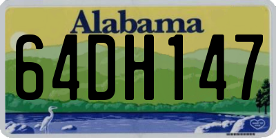 AL license plate 64DH147