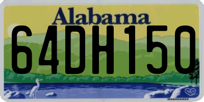 AL license plate 64DH150