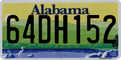 AL license plate 64DH152