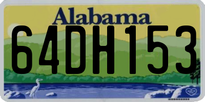 AL license plate 64DH153
