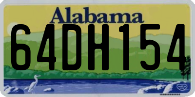 AL license plate 64DH154