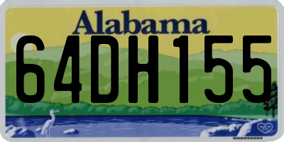 AL license plate 64DH155