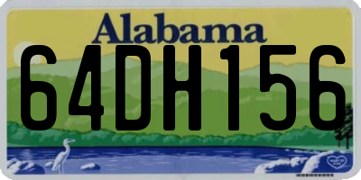 AL license plate 64DH156