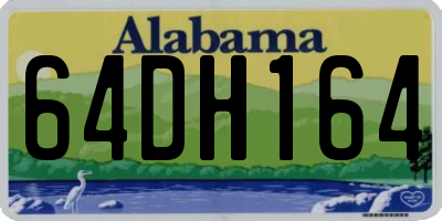 AL license plate 64DH164