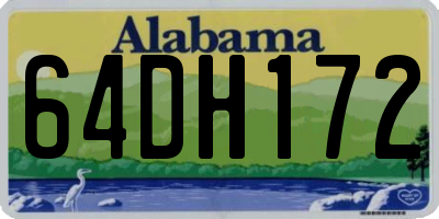 AL license plate 64DH172
