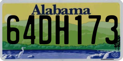 AL license plate 64DH173
