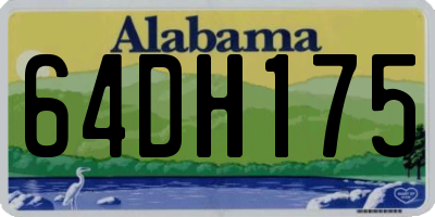 AL license plate 64DH175