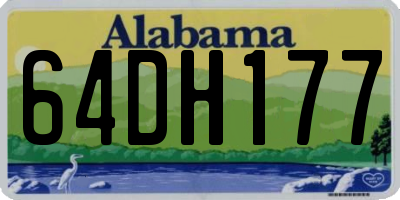 AL license plate 64DH177