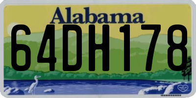 AL license plate 64DH178