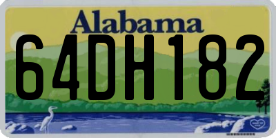 AL license plate 64DH182