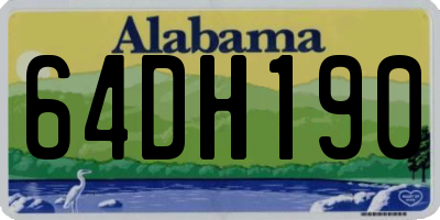 AL license plate 64DH190