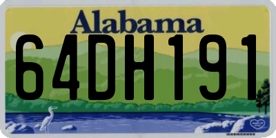 AL license plate 64DH191