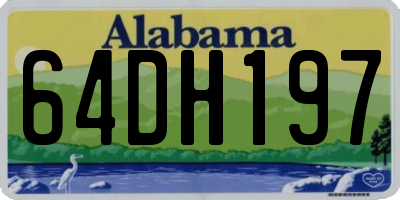 AL license plate 64DH197