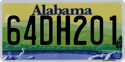 AL license plate 64DH201