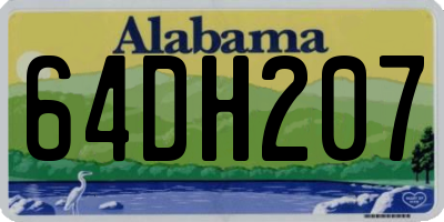 AL license plate 64DH207