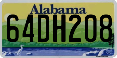 AL license plate 64DH208