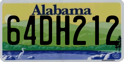AL license plate 64DH212
