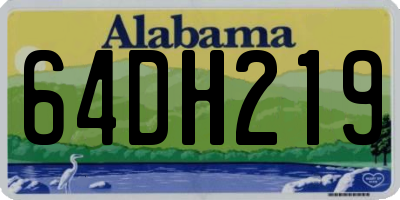 AL license plate 64DH219