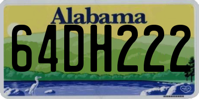 AL license plate 64DH222