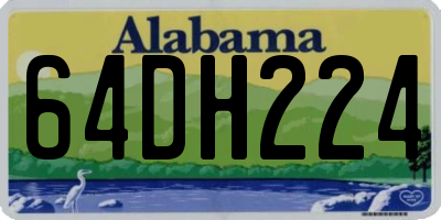 AL license plate 64DH224