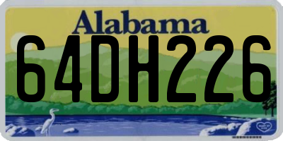 AL license plate 64DH226